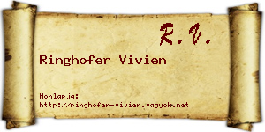 Ringhofer Vivien névjegykártya